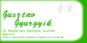gusztav gyurgyik business card